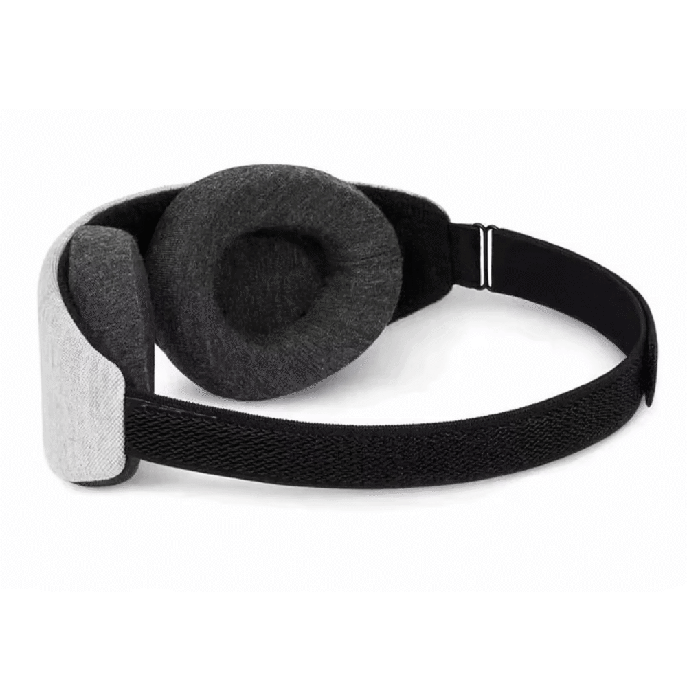 IMLA SLEEP Mask Air – světle šedá maska na spaní, polohovatelné polštářky na oči, pohodlný řemínek, dokonale zatemňuje a podporuje hluboký spánek